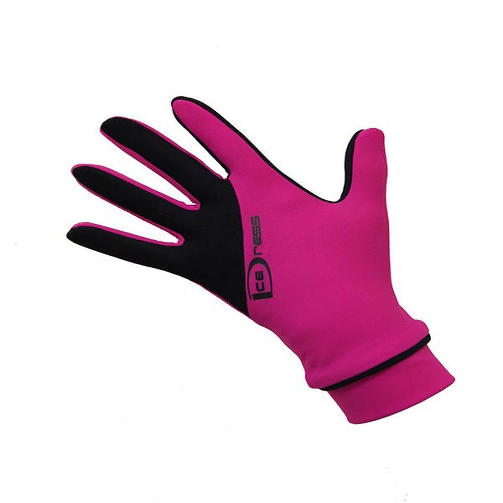 IceDress Two Color Thermal Figure Skating Gloves Sport (Fuchsia and Black) (S (16-18)