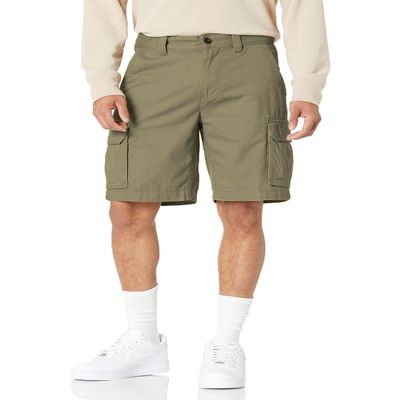 Amazon Essentials Men's 10" Classic-Fit Cargo Shorts, Soft Cotton Twill (Available in Big & Tall), Khaki Brown, 38