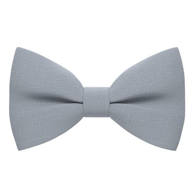 Bow Tie House Linen Men's Classic Pre-Tied Bow Tie Formal Solid Tuxedo (Large, Fossil Grey)