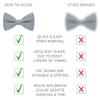 Bow Tie House Linen Men's Classic Pre-Tied Bow Tie Formal Solid Tuxedo (Large, Fossil Grey) view 3