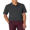 Amazon Essentials Men's Regular-Fit Cotton Pique Polo Shirt (Available in Big & Tall), Charcoal Heather, Small view 1