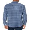 Amazon Essentials Men's Regular-Fit Long-Sleeve Casual Poplin Shirt, Blue Plaid, X-Small view 3