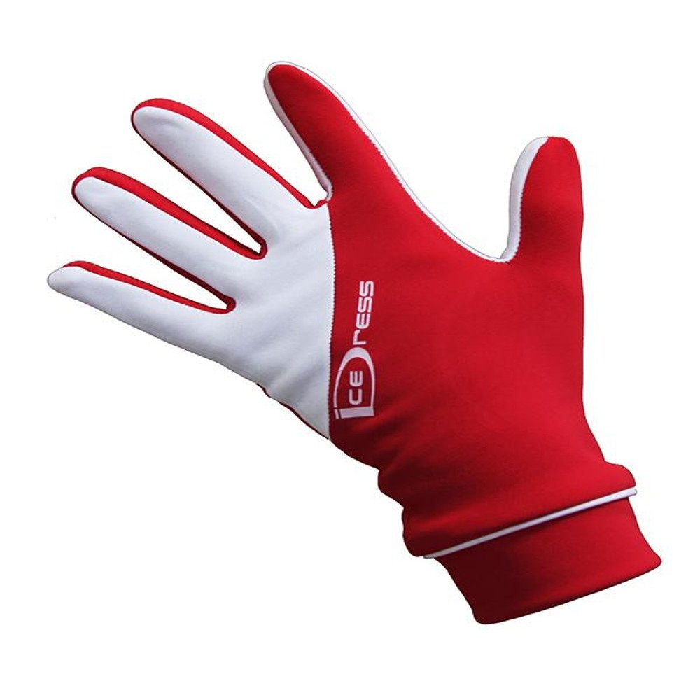 IceDress Two Color Thermal Figure Skating Gloves Sport (Red and White) (CXS (4-6)