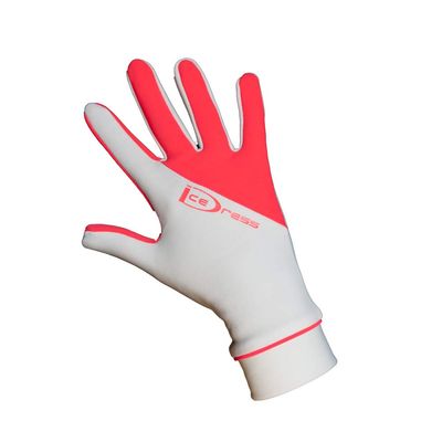 IceDress - Two Color Thermal Figure Skating Gloves Sport (White and Coral) (S (16-18)