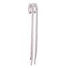 Grace Jun Bridal AAA CZ Tassel Clip on Earrings No Pierced for Women Party Wedding Gorgeous Earrings (2 rows platinum plated) view 2