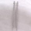 Grace Jun Bridal AAA CZ Tassel Clip on Earrings No Pierced for Women Party Wedding Gorgeous Earrings (2 rows platinum plated) view 3