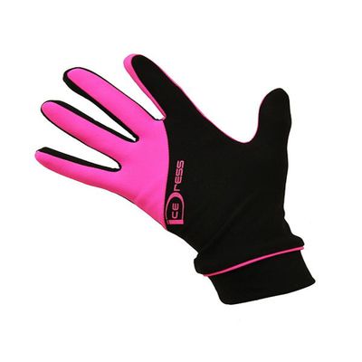 IceDress Two Color Thermal Figure Skating Gloves Sport (Black and Hot Pink) (CXS (4-6)