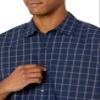 Amazon Essentials Men's Regular-Fit Long-Sleeve Casual Poplin Shirt, Navy Windowpane, Small view 4