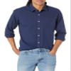 Amazon Essentials Men's Regular-Fit Long-Sleeve Casual Poplin Shirt, Navy, XX-Large view 1