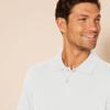 Amazon Essentials Men's White Polo Shirts Short Sleeve, Slim-Fit Cotton Pique, Large view 4