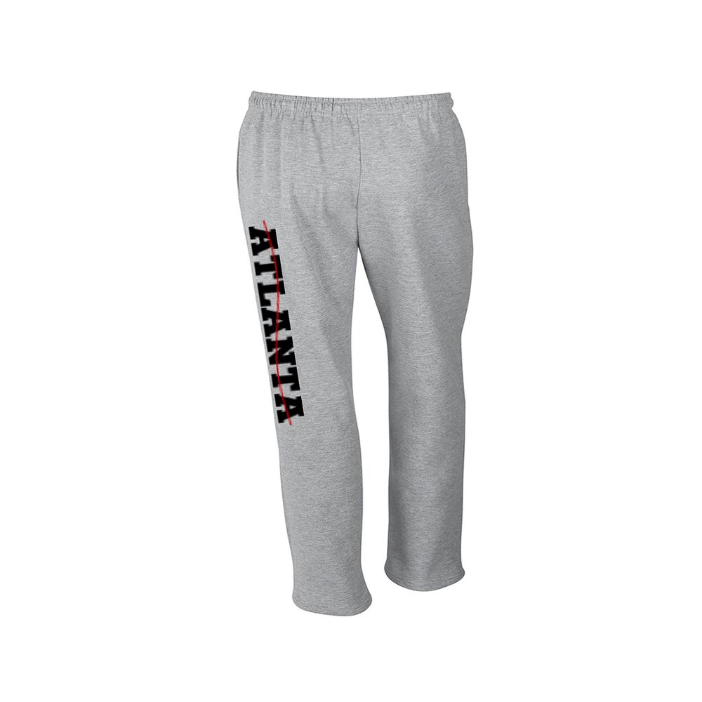 Wally's Custom Apparel Mens Atlanta Sweatpants Gray Sizes Small - XL (X-Large)