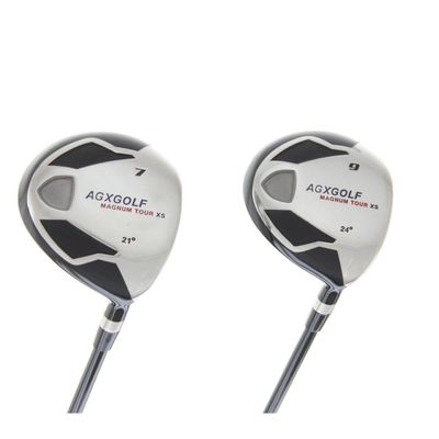 AGXGOLF Men's Magnum 7 + 9 Fairway Utility Woods Set Senior Flex, Regular Length Graphite Shafts + Head Covers Right Hand
