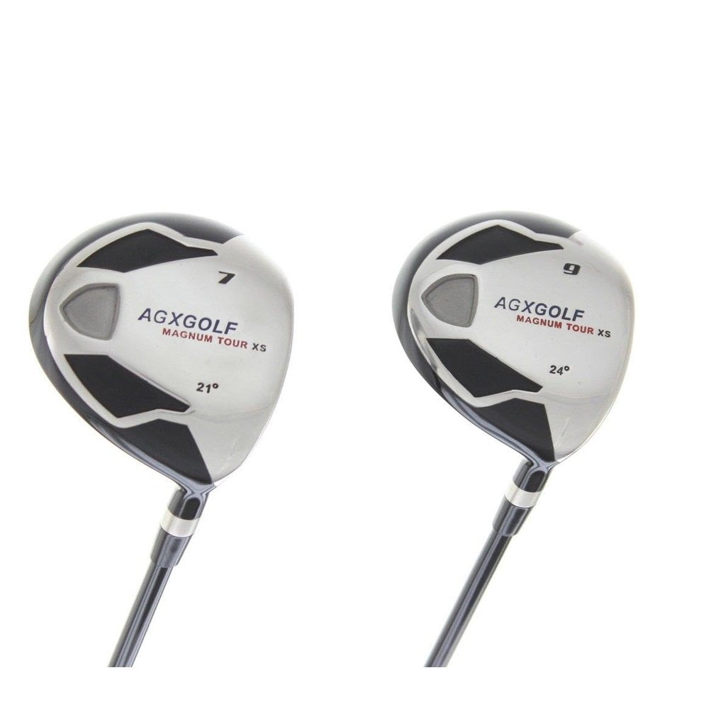 AGXGOLF Men's Magnum 7 + 9 Fairway Utility Woods Set Senior Flex, Regular Length Graphite Shafts + Head Covers Right Hand