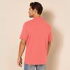 Amazon Essentials Men's Coral Orange Polo Shirts Short Sleeve, Slim-Fit Cotton Pique, Large view 3