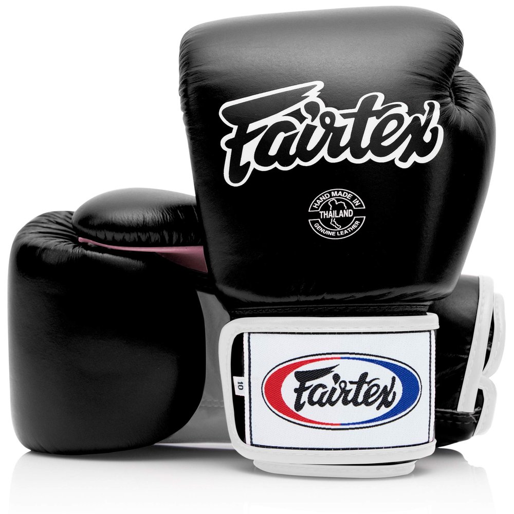 Fairtex BGV1 Muay Thai Boxing Training Sparring Gloves for Men, Women, Kids| Premium Quality, Light Weight & Shock Absorbent 12 oz Boxing Gloves -Black/White/Pink