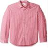 Amazon Essentials Men's Slim-Fit Long-Sleeve Poplin Shirt, Red Gingham, X-Large view 1