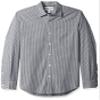Amazon Essentials Men's Slim-Fit Long-Sleeve Poplin Shirt, Black Gingham, XX-Large view 1