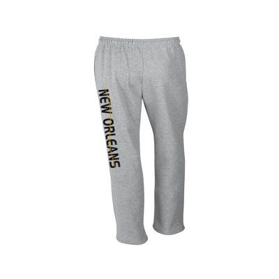 Wally's Custom Apparel Mens New Orleans Sweatpants Gray Sizes Small - XL (X-Large)