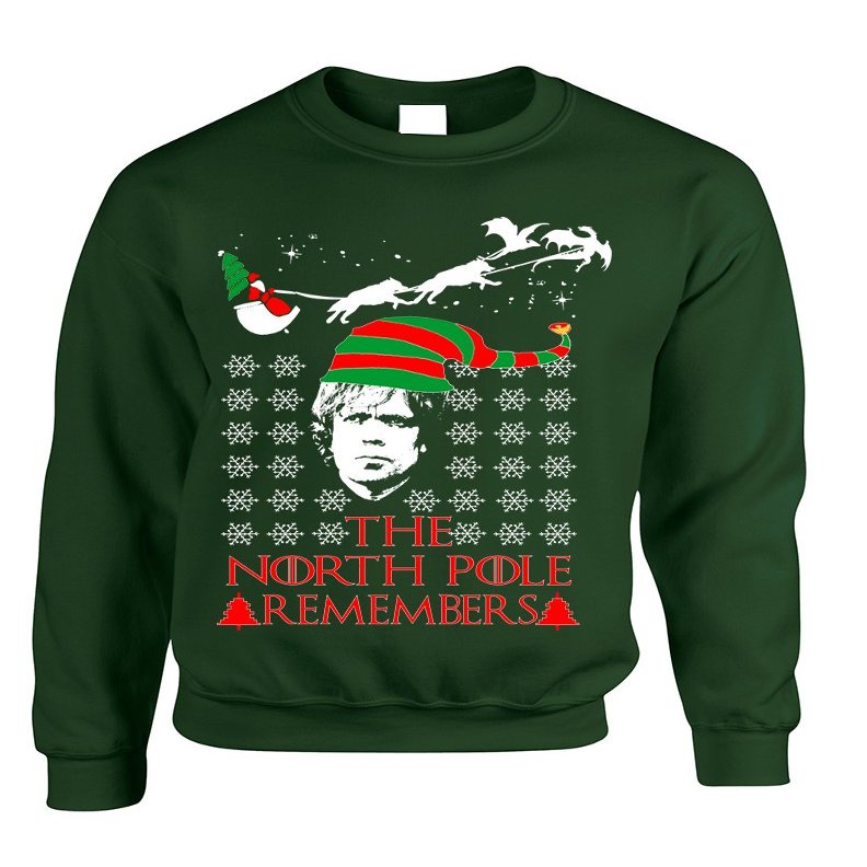 ALLNTRENDS Adult Sweatshirt The North Pole Remembers Ugly Xmas Trendy Gift (2XL, Forest Green)