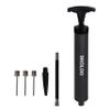 Skoloo 10" Portable Hand Air Ball Pump Inflator Kit with Needle, Nozzle, Extension Hose for Soccer Basketball Football Volleyball Water Polo Rugby Exercise Sports Ball Balloon Swim Inflatables,Black view 1