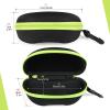 INNOLIFE Green 2pcs, Zipper Shell Sunglasses Glasses Case with Plastic Carabiner Hook view 2