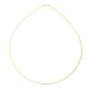 1mm thick 14k gold plated solid sterling silver 925 Italian Omega chain necklace spring ring clasp - inch 12"/30cm, 14"/35cm, 16"/40cm, 18"/45cm, 20"/50cm, 22"/55cm, 24"/60cm view 1