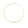 1mm thick 14k gold plated solid sterling silver 925 Italian Omega chain necklace spring ring clasp - inch 12"/30cm, 14"/35cm, 16"/40cm, 18"/45cm, 20"/50cm, 22"/55cm, 24"/60cm view 2