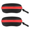 INNOLIFE Red 2pcs, Zipper Shell Sunglasses Glasses Case with Plastic Carabiner Hook view 1