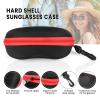 INNOLIFE Red 2pcs, Zipper Shell Sunglasses Glasses Case with Plastic Carabiner Hook view 4