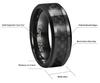6mm 8mm 10mm Black Carbon Fiber Black Tungsten Carbide Wedding Band Ring Engraved I Love You Men Women (8mm,11) view 3