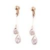 Grace Jun Bridal AAA CZ Water Drop Shape Clip on Earrigs for Women(302Gold Clip-on) view 1