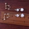 Grace Jun Bridal AAA CZ Water Drop Shape Clip on Earrigs for Women(302Gold Clip-on) view 4