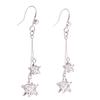 Grace Jun New Bridal AAA CZ Triangle Star Ball Water Drop Shape Clip on Earrigs and Dangle Earrings (317Platinum Pierced) view 1
