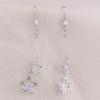 Grace Jun New Bridal AAA CZ Triangle Star Ball Water Drop Shape Clip on Earrigs and Dangle Earrings (317Platinum Pierced) view 3