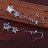 Grace Jun New Bridal AAA CZ Triangle Star Ball Water Drop Shape Clip on Earrigs and Dangle Earrings (317Platinum Pierced) view 4