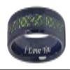 CROWNAL 6mm 8mm Blue/Green Carbon Fiber Black Celtic Dragon Tungsten Carbide Wedding Band Ring Engraved I Love You (6mm,12) view 2