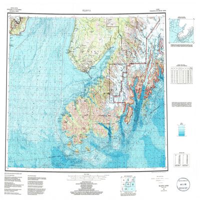 Seldovia AK topo map, 1:250000 Scale, 1 X 3 Degree, Historical, 1963, Updated 1985, 23.3 x 34.5 in - Tyvek