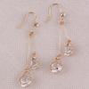 Grace Jun New Bridal AAA CZ Triangle Star Ball Water Drop Shape Clip on Earrigs and Dangle Earrings (302Gold Pierced) view 3