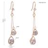 Grace Jun New Bridal AAA CZ Triangle Star Ball Water Drop Shape Clip on Earrigs and Dangle Earrings (302Gold Pierced) view 4