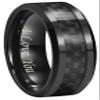 6mm 8mm 10mm Black Carbon Fiber Black Tungsten Carbide Wedding Band Ring Engraved I Love You Men Women (8mm,13) view 1