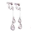 Grace Jun Bridal AAA CZ Triangle Star Ball Water Drop Shape Clip on Earrigs and Dangle Earrings (302Platinum Clip-on) view 4