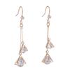 Grace Jun New Bridal AAA CZ Triangle Star Ball Water Drop Shape Clip on Earrigs and Dangle Earrings (315Gold Pierced) view 1