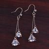 Grace Jun New Bridal AAA CZ Triangle Star Ball Water Drop Shape Clip on Earrigs and Dangle Earrings (315Gold Pierced) view 2