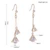Grace Jun New Bridal AAA CZ Triangle Star Ball Water Drop Shape Clip on Earrigs and Dangle Earrings (315Gold Pierced) view 4
