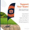 Auburn Tigers College Sports Printed Feather Flag - NCAA Licensed - Super Polyester - School Banner (Orange, Blue) (7.5' Cross Base) view 4