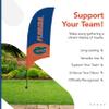 Florida Gators College Sports Printed Feather Flag - NCAA Licensed - Super Polyester - School Banner (Blue, Orange) (7.5' Spike Base) view 4