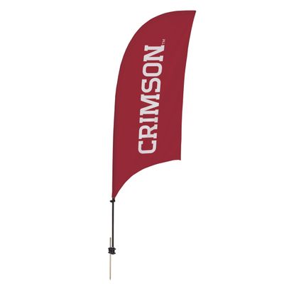 Harvard Crimson College Sports Printed Feather Flag - NCAA Licensed - Super Polyester - School Banner (Red, White) (7.5' Spike Base)