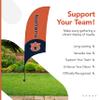 Auburn Tigers College Sports Printed Feather Flag - NCAA Licensed - Super Polyester - School Banner (Orange, Blue, White) (7.5' Spike Base) view 4