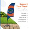 Florida Gators College Sports Printed Feather Flag - NCAA Licensed - Super Polyester - School Banner (Orange, Blue) (7.5' Cross Base) view 4