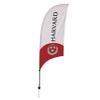 Harvard Crimson College Sports Printed Feather Flag - NCAA Licensed - Super Polyester - School Banner (White, Red) (7.5' Spike Base) view 1